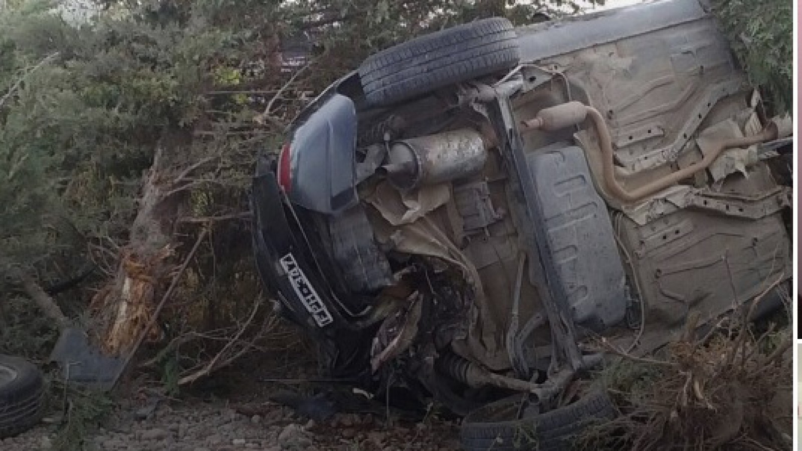 Dos personas lesionadas tras volcar en la ruta Nº12